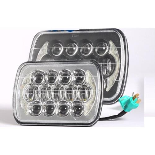 Led 5x7 Inch 7'' Square Headlight 105w LED Hi/Lo Beam Truck Light For 1984-2001 Jeep Cherokee XJ And 1986-1995 Jeep Wrangler YJ