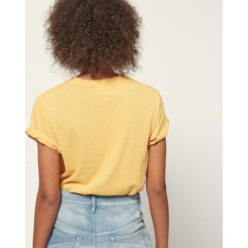 2021 Summer New Classic Letter Print Design Casual Versatile Fashion Cotton Round Neck Short Sleeve Loose T-shirt Women I1