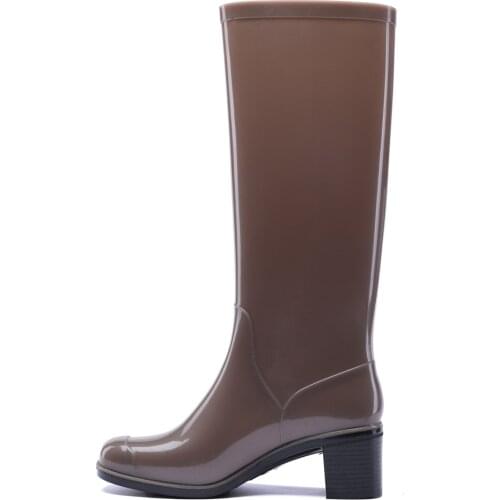 02-169TONGPU High Heel Womens Tall Rain Boots