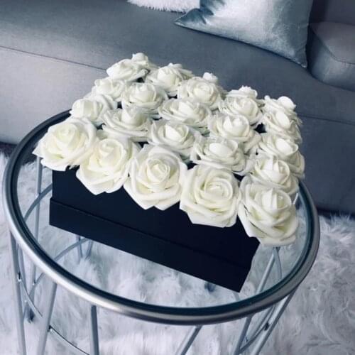 Sale 10/20 Heads 8CM New Artificial PE Foam Rose Flowers Bride Bouquet Home Flower Wedding Decorations Scrapbooking DIY flower