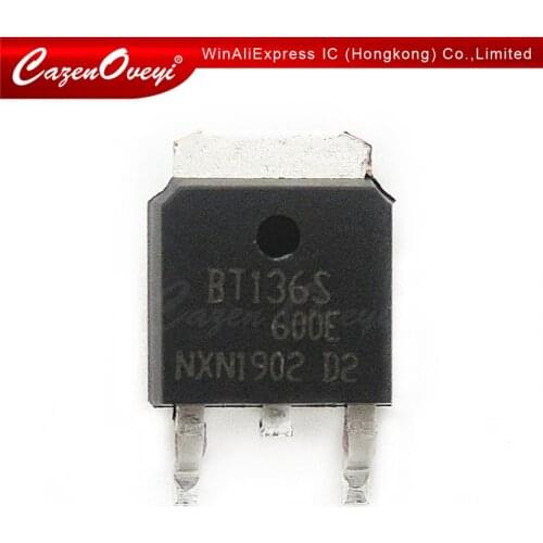 10pcs/lot BT136S-600E BT136 600E TO-252 SMD TRIAC new original In Stock