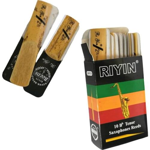 10pcs Tenor Saxophone Reeds Strength 1.5 2.0 2.5 3.0 Bb Tone Sax Instrument Reed for Beginners Woodwind Instrument Parts