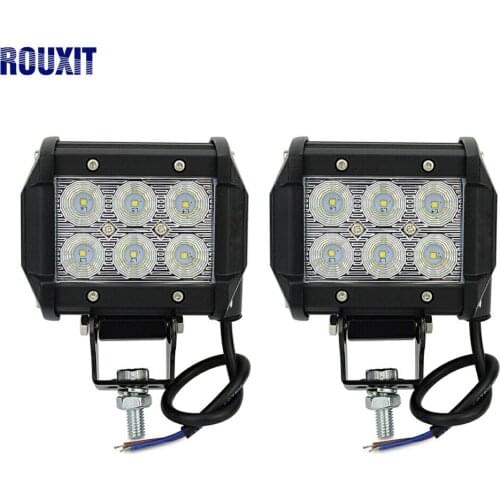 2pcs Car Led Light Bar 18W Work Light Lamp spot flood beam 4" Motorcycle Tractor Boat Off Road 4WD 4x4 Truck SUV ATV 12V 24V