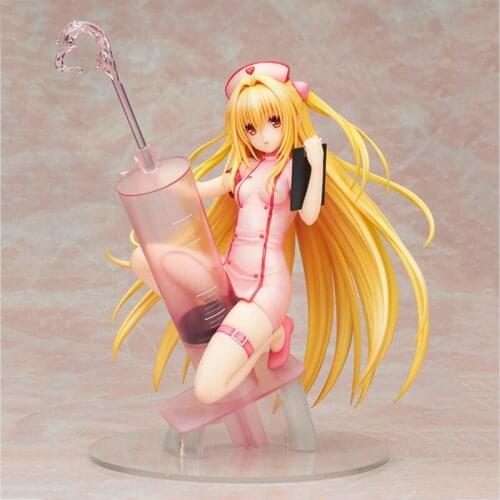 20cm Sexy Girl Anime To Love Ru Darkness Golden Darkness Konjiki No Yami Nurse Ver Action Figure Figurines Model Toy T30