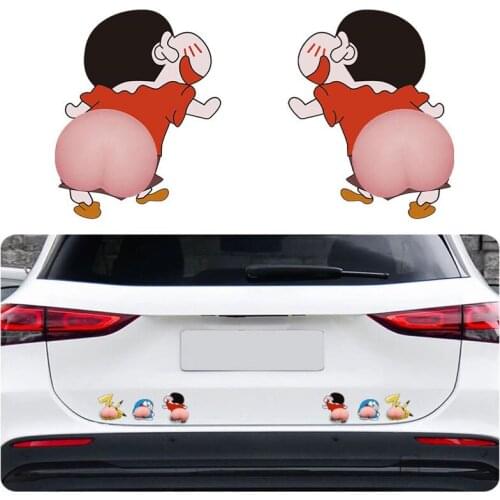 3D Car Door Protect Collision Avoidance Sticker Anti-scratch Cute Butt Cartoon Anti-collision Strip Decor Bumper Car Stickers