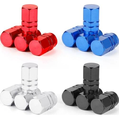 4PCS/1Set Car Tire Valve Stem Caps Bolt-in Aluminum Theftproof Valve Caps Car Wheel Tires Valves Tyre Stem Valve Caps Wheel caps