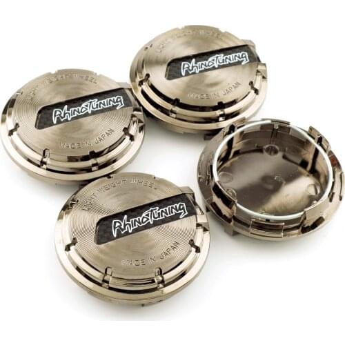4pcs 65mm Car Wheel Center Cover For 57CR And 57DR Rhinotunin Logo Tuning Rim Caps Auto Accessories
