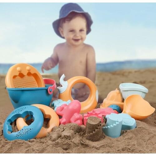 Beach Toys For Kids 5-21PCS Baby Beach Game Toys Silicone Soft Baby Beach Toys Sandbox Set Kit Play Sand Water Game Play Cart