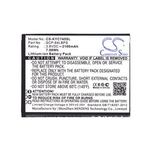 Cameron Sino 2100mAh battery for KYOCERA C6740 LTE C6745 LTE Hydro Air Wave 5AAXBT088JAA SCP-64LBPS Mobile, SmartPhone Battery
