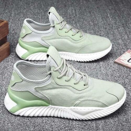 BIMUDUIYU 2021 Spring New Mens Shoes Fashion Casual Sports Soft Soled Breathable Lightweight Trend British Style Student Shoe