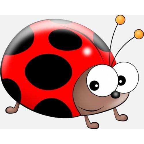 Ladybug Cartoon Decorative Decal PVC Motorcycle Car Sticker Anti-UV Waterproof Car Window Body Decorative Stickers Accessories