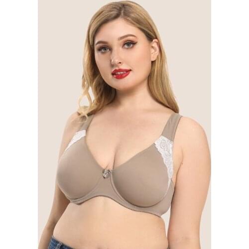 Plus Size 90 100 105 Push Up Lace Cotton Bras for Womens Bralette C D Large Size Underwear Sexy Breathable Lingerie Brassiere