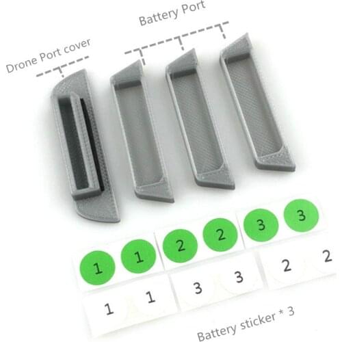 Mavic 2 Battery Port Protection Cover Dust-Proof Cap for DJI Drone Body Port Terminal Cover with Battery Serial Number Sticker