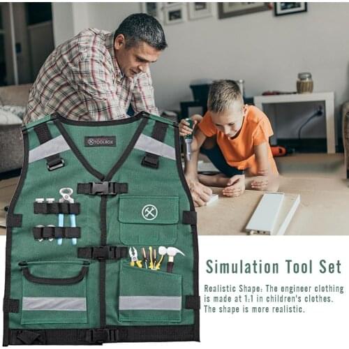 Kids Pretend Playing Toys DIY Repair Tool Working Clothes Set Educational Toys For Toddlers Children