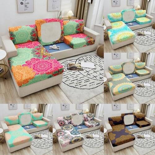 Datura Elastic Sofa Cushion Cover For Chaise Longue Living Room Corner Sofa Seat Furniture Protector Fabric Couch Cover