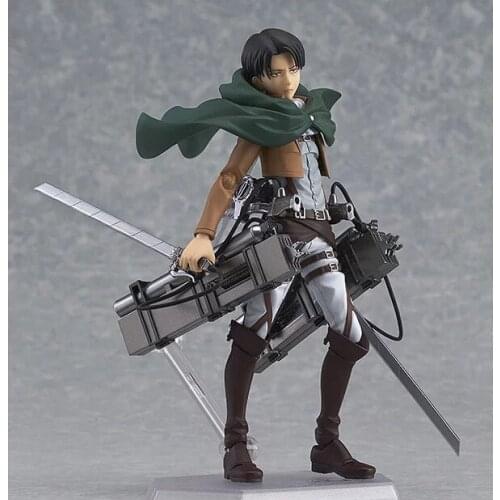 Attack on Titan Anime Figure Eren Mikasa Levi Ackerman Figma 213 PVC Action Figure Collection Model Toy Collection Best Gift