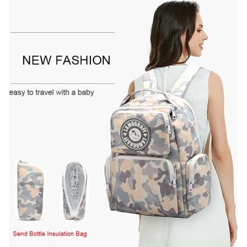 Camouflage Mummy Diaper Maternity Bag Large Capacity Travel Backpack Baby Care Nursing Bag Stroller Organizer Accessories