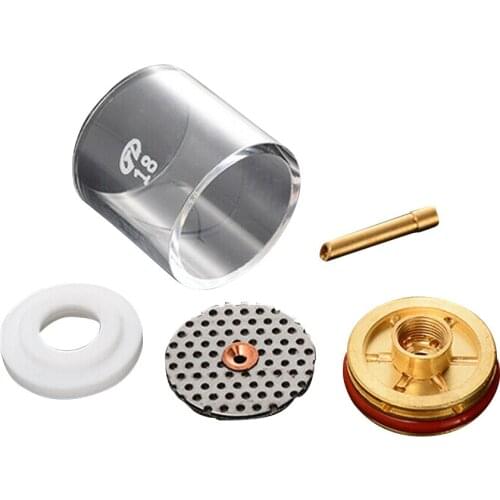 5PCS TIG Welding Torch Cup Nozzle Stubby Cup Gas Collet Nozzle Kit For 2.4mm 3/32in WP-9/20/25 Series Gas Lens Insulator Tools