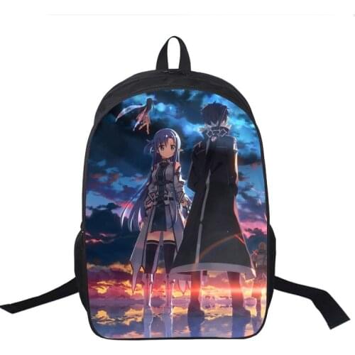 Beautiful Sword Art Online Backpack Boys Girls School Backpacks Children High Quality Backpack Teens Rucksack