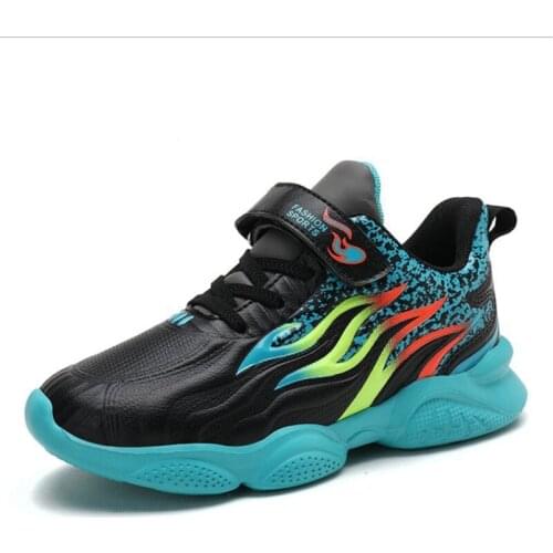 2021 Autumn Winter Comfortable Childrens Shoes Boys Fashion Sneakers Kids Lightweight Leather Waterproof Casual Running Shoes