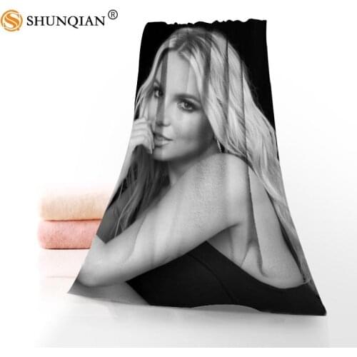 Hot Custom Britney Jean Towel Printed Cotton Face/Bath Towels Microfiber Fabric For Kids Men Women Shower Towels A7.24-1