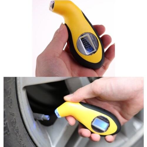 1Pc Tyre Air Pressure Gauge Meter Electronic Digital LCD Car Tire Manometer Barometers Tester Tool for Car Truck Motorcycle Bike