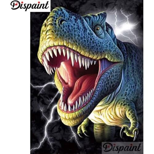 Dispaint Full Square/Round Drill 5D DIY Diamond Painting "Animal dinosa scenery" Embroidery Cross Stitch 5D Home Decor A18385