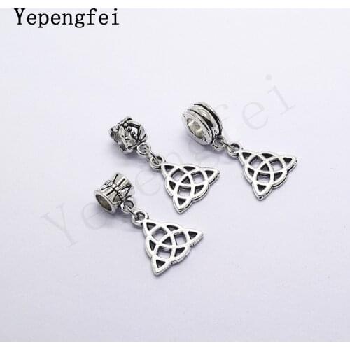 New 10pcs European Bead Vintage Silver Charms fit for pandora style Bracelets Necklace DIY Metal Jewelry Making JA600001