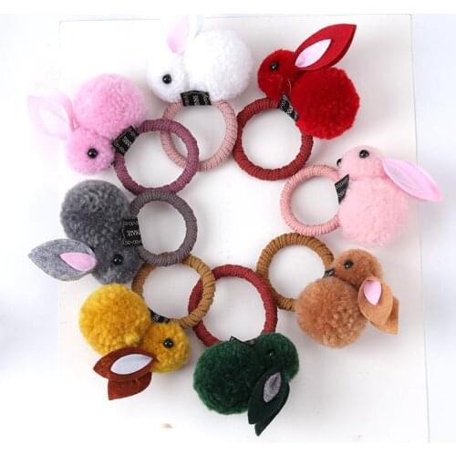 New Cute Animals Rabbit Style Hair Bands For Children Girls Felt Three-Dimensional Plush Rabbit Ears Headband Hair Accessories