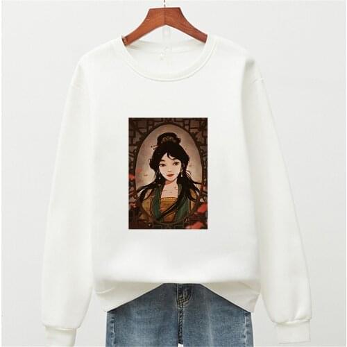 New Disney Sweatshirt Oversized Streetwear Kawaii Print Beautiful Princess Hoodies Pullovers Graphic Girls Top Dropship Shirts