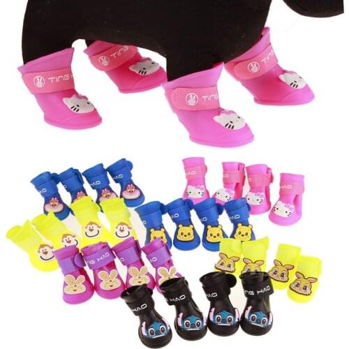 Dog Shoes Waterproof Outdoor Chihuahua Poodle Rubber Boots Rain Shoes for York Dogs Silicone Anti Slip Pet Boots S/M/L/XL/XXL