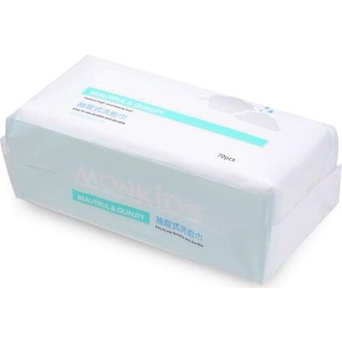 70 Pumping Disposable Cleansing Towel Makeup Remover Non-woven Face Care Cosmetic Cleansing Beauty Salon Cotton Pad