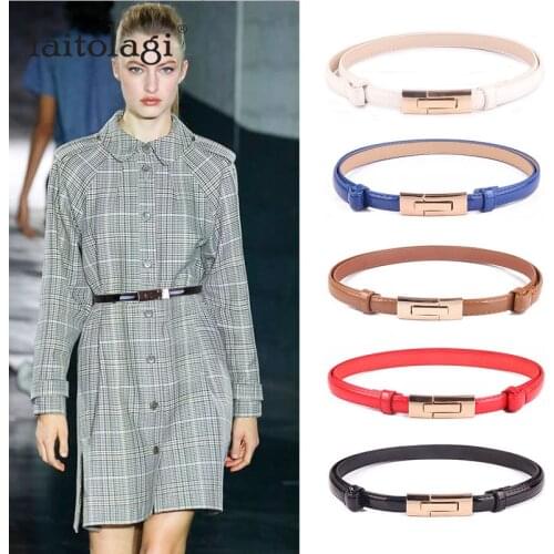 Fashion Ladies Dress Waist Belt Elastic Adjustable Leather Women Belt White Black Blue Skinny Female Waistband Straps