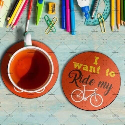 Bicycle Printed Wooden Coaster Shaped Cut Coaster Quality Coaster Wood Coaster