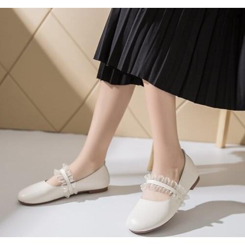 Spring Autumn Women Flats Mesh Mary Janes Shoes Girls Princess Shoes Shallow Comfortable Girls Shoes Cute Slip on Shoes 8323L