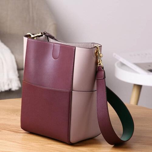 Bag handbags 2020 new genuine leather handbags wild picture bucket bag fashion shoulder messenger bag designer handbags