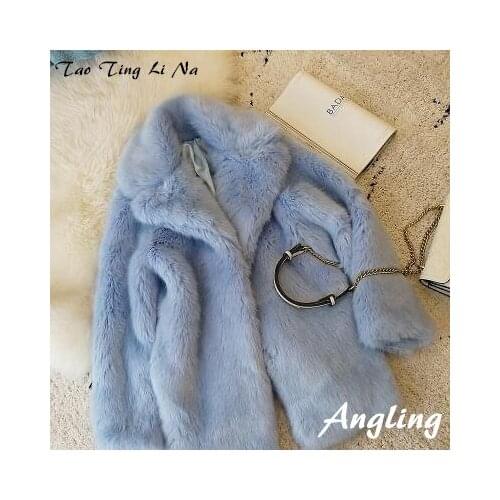 Top brand Style 2020 New High-end Fashion Women Faux Fur Coat S9 high quality