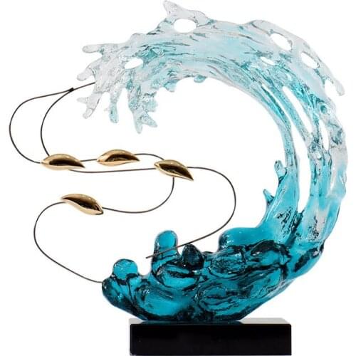 TT Yuju Modern Light Luxury Swimming Fish Spray Sculpture Living Room Hallway Corridor Model Room New Chinese Art Decoration