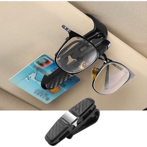1Pcs Universal Car Glasses Cases Portable Ticket Card Clamp Car Sun Visor Sunglasses Holder ABS Eyeglasses Clip Auto Accessories