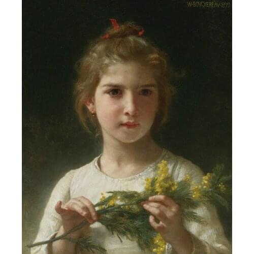 Handmade Oil painting reproduction Mimosa by William Bouguereau