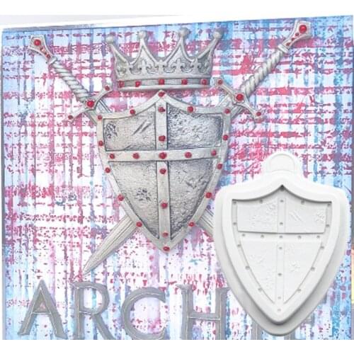 Shield Moulds Fondant Cake Decorating Tools Silicone Molds Sugarcraft Chocolate Baking Tools for Cakes Gumpaste Form