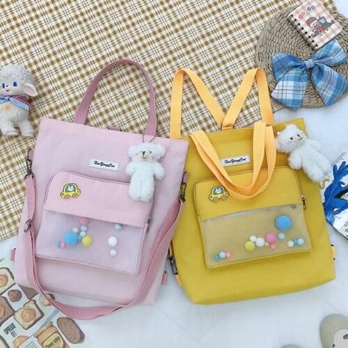 Ladies Totes Shoulder Bag Women Cotton Shopping Women Eco Reusable Shopper Bags Transparent Pocket Canvas messenger Bag