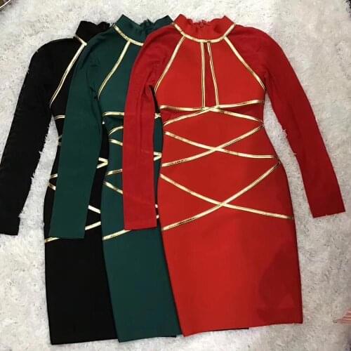 Women turtleneck dress sexy rayon bandage material slim skinny dresses autumn new long sleeve female fashion skinny outfits