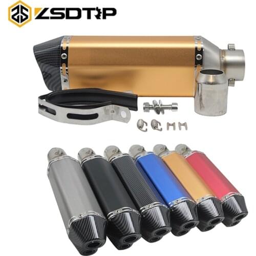 ZSDTRP 51mm Universal Motorcycle AK Exhaust Modified Muffler Pipe Scooter Pit Bike Dirt Motocross For CBR250 CB600 MT07