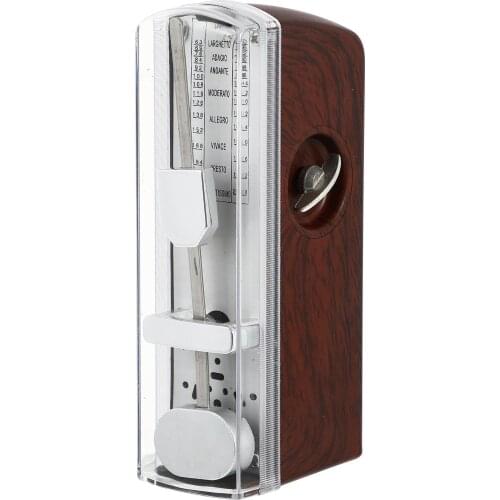 1Pc Mechanical Metronome Universal Mini Metronome For Piano Guitar (Mahogany)