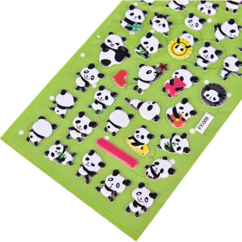 1pc cute panda 3D bubble sticker decoration decal DIY diary album scrapbooking kawaii stationery size 17.5*8.5 cm