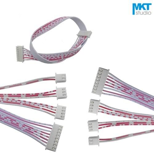 100Pcs 20cm Double XH2.54 Header AWG26 Red White Wire Cable 8P 9P 10P