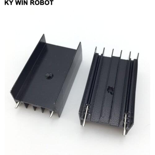 2 pcs Aluminium TO-220 Heatsink TO 220 Heat Sink Transistor Radiator TO220 Cooler Cooling 23*16*40MM With 2 Pins