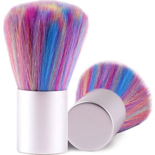 2pcs Portable Colored Nail Brush Tools Soft Nail Dust Brush Cleaning Remover Manicure Pedicure Nail Art Tool Colorful Soft Hair