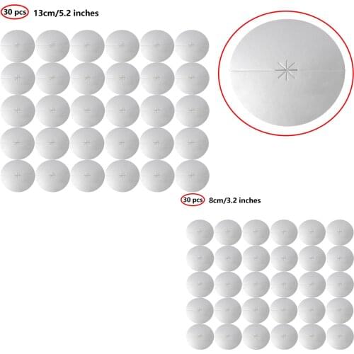 30Pcs Round Beeswax Relaxation Discs Candle Protectors Paper Holder Trays Wax Jar Container Protective Plates Candle Accessories